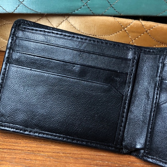 REI RFID Bi-fold Ballit Leather Trim Wallet Black - Picture 2 of 8